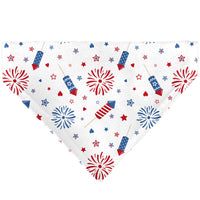 Pet Bandana - Stars and Stripes Fireworks White/Blue/Red