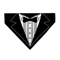 Pet Bandana - Tuxedo Shirt Print Black/White
