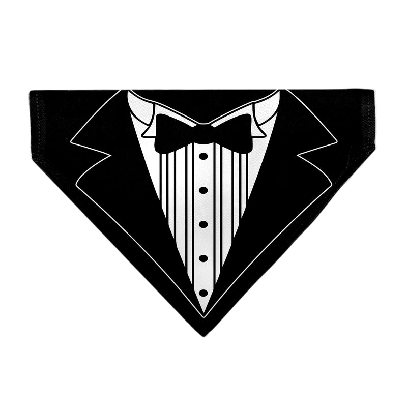 Pet Bandana - Tuxedo Shirt Print Black/White