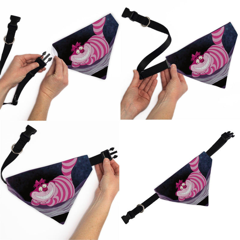 Pet Bandana - Alice in Wonderland Cheshire Cat Smiling Pose