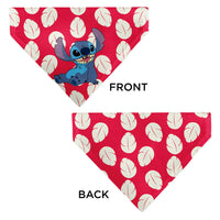 Pet Bandana - Lilo Dress Leaves & Stitch Sitting Pose Red/White