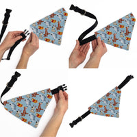 Pet Bandana - Disney Princess Dogs 4-Dog Group Collage/Paws Blues