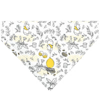 Pet Bandana - Winnie the Pooh Balloon Pose and Foliage Collage Beige/Black/Yellows