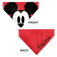 Pet Bandana - Mickey Mouse Face Character Close-Up Red