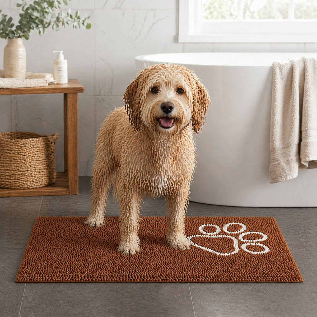 Pet Life ® 'Fuzzy' Quick-Drying Anti-Skid and Machine Washable Dog Mat
