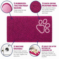 Pet Life ® 'Fuzzy' Quick-Drying Anti-Skid and Machine Washable Dog Mat