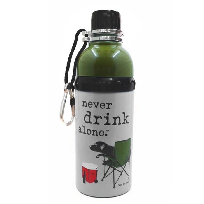 Never Drink Alone Water Bottle