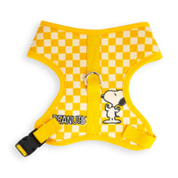 Snoopy Flexing Checker Pet Harness – Peanuts Fan Gear Yellow/White