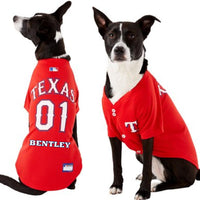 Texas Rangers Pet Jersey - 3 Red Rovers