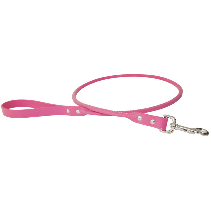 Rolled Premium Pink Leather 48" Leads