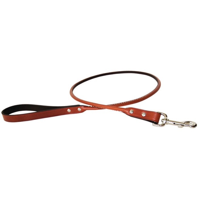 Rolled Premium Tan Leather 48" Leads