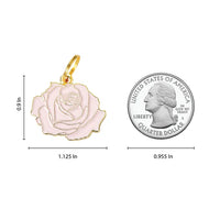 Rose Pet ID Tag - Pink & Gold