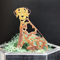 Catahoula Leopard Dog Corten Steel Outdoor Silhouette