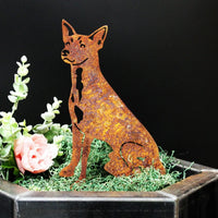 Fox Terrier Corten Steel Outdoor Silhouette