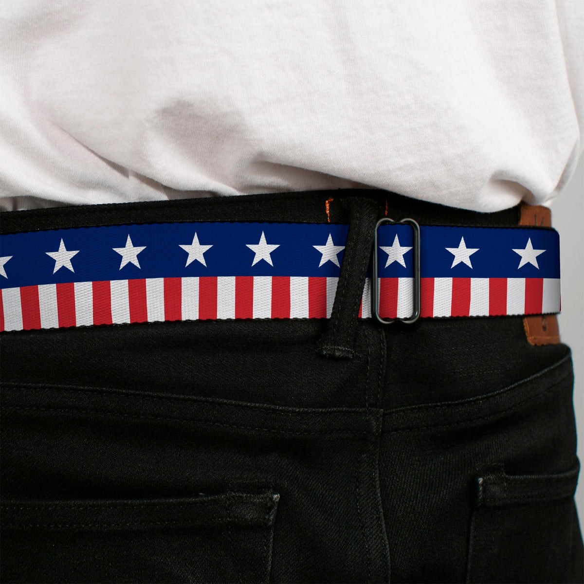 USA Stars & Stripes 2 Seatbelt Belt – World Cup 2026 Edition (Blue/White/Red/White)