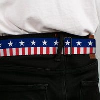 USA Stars & Stripes 2 Seatbelt Belt – World Cup 2026 Edition (Blue/White/Red/White)