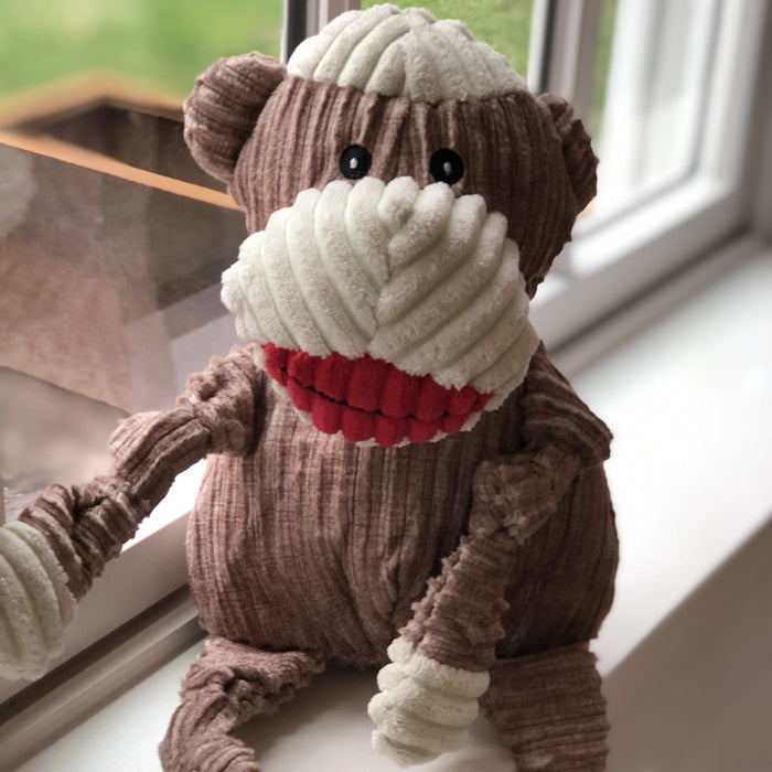 Stuey Sock Monkey Knottie®  Plush Dog Toy