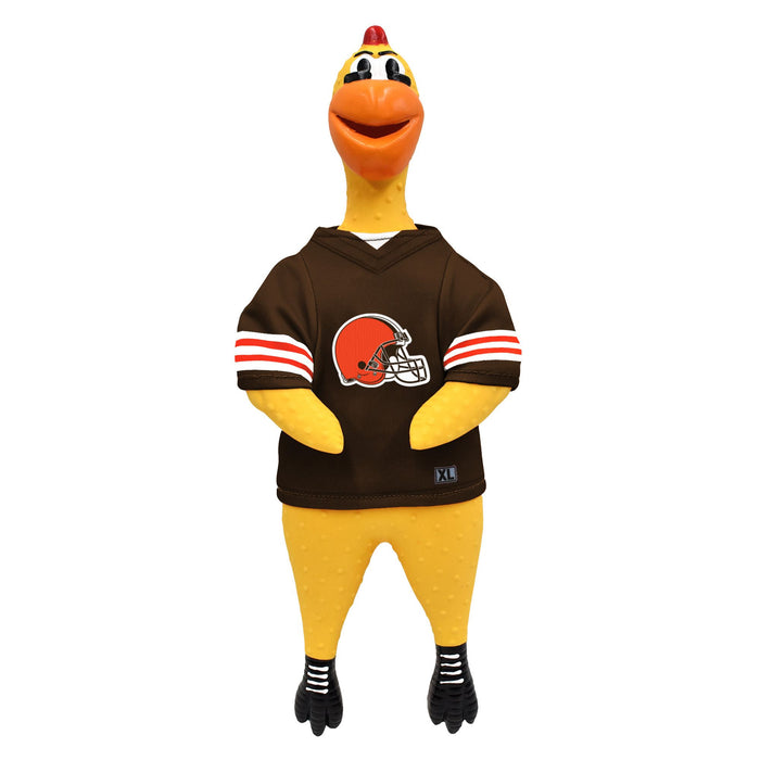 Cleveland Browns Rubber Chicken Pet Toy