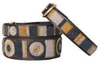 Metallic Circle of Life Beaded Dog Collar