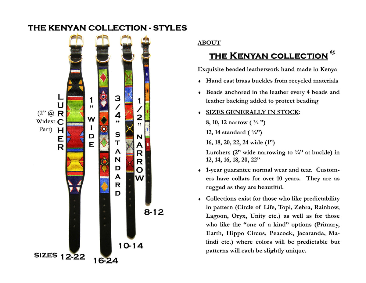 TKC Maasai Shield Argyle Beaded Dog Collar
