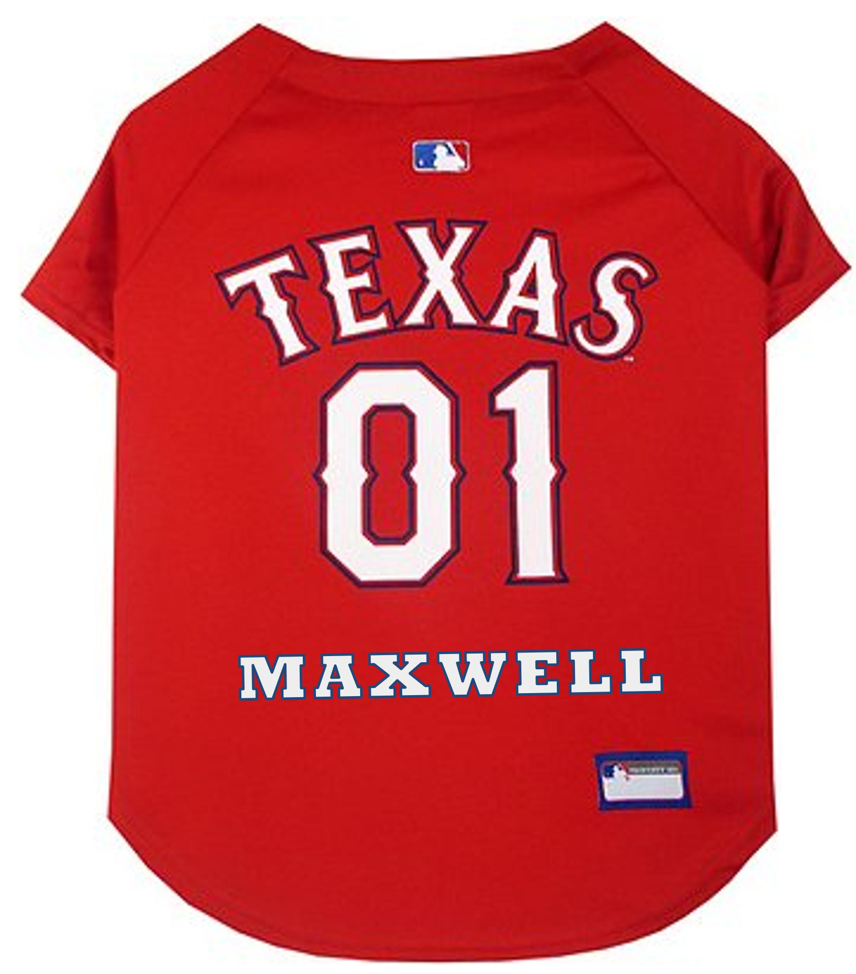 Officially Licensed MLB Texas Rangers Jersey - Paws Place