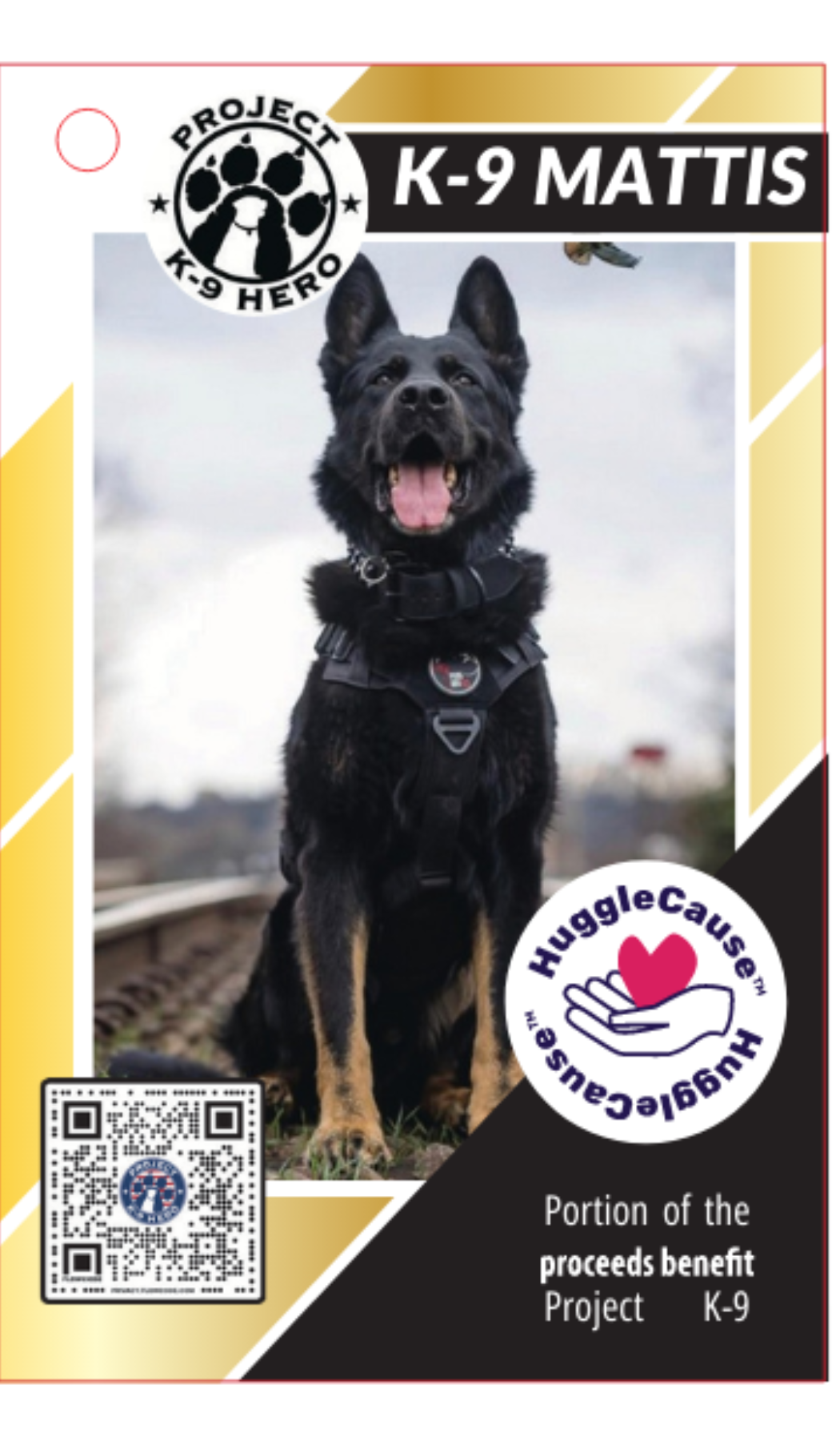 HuggleCause™, Project K-9 Hero, K-9 Mattis Knottie® Plush Dog Toy, Large