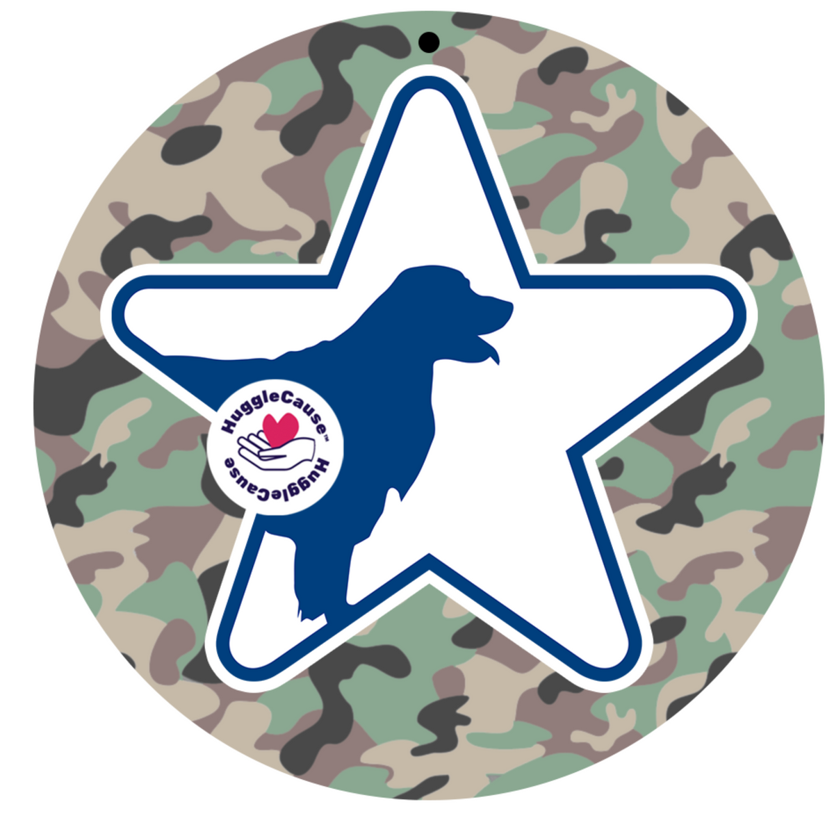 HuggleCause™, Warrior Canine Connection, Camouflage HuggleFleece® Plush Ball Dog Toy