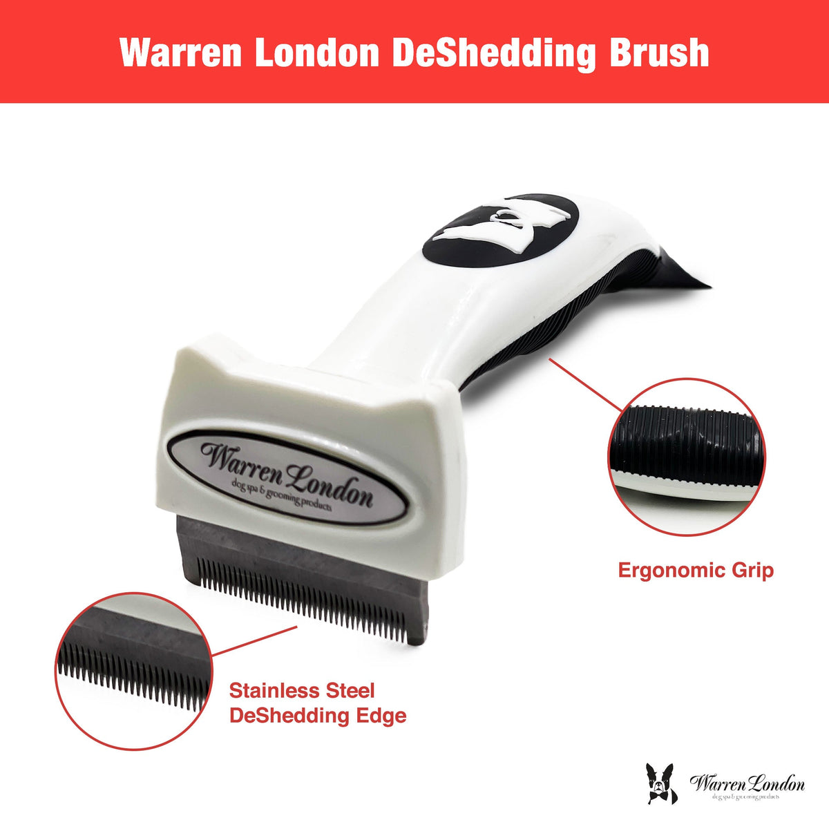 De-Shedding Dog Brush for Short Hair (<1")