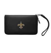 New Orleans Saints Zip Organizer Wallet Pebble