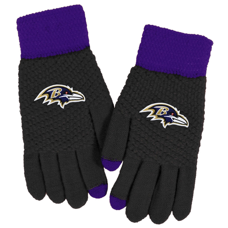 Baltimore Ravens Waffle Knit Gloves