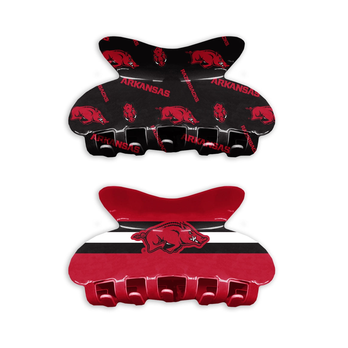 AR Razorbacks Team Hair Claw Set