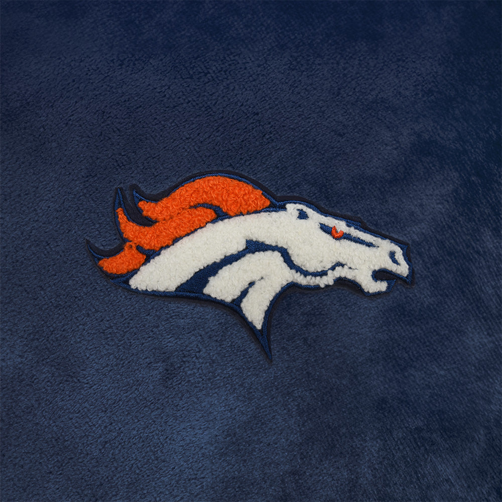 Denver Broncos Fur Trim Poncho