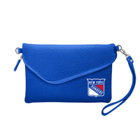 New York Rangers Fold-Over Crossbody Pebble Purse