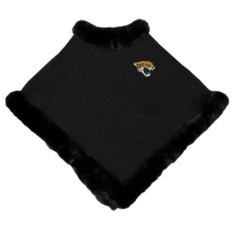 Jacksonville Jaguars Fur Trim Poncho