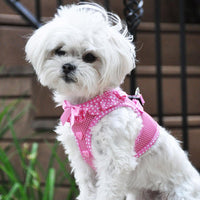 American River Choke Free Dog Harness™ - Candy Pink/White Polka Dots
