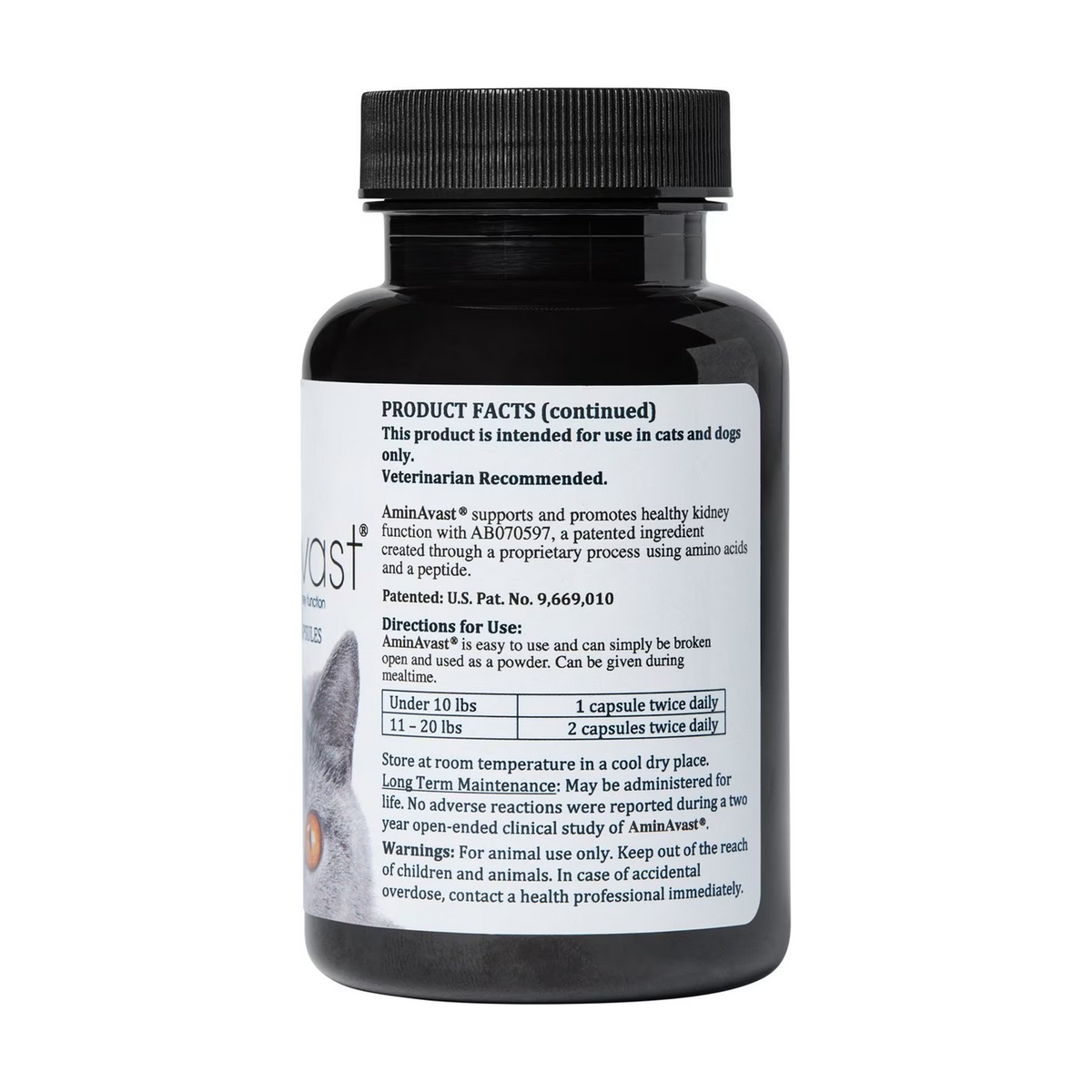 AminAvast Kidney Support for Cats, 60 capsules