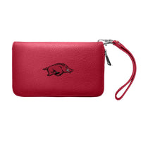 AR Razorbacks Zip Organizer Wallet Pebble