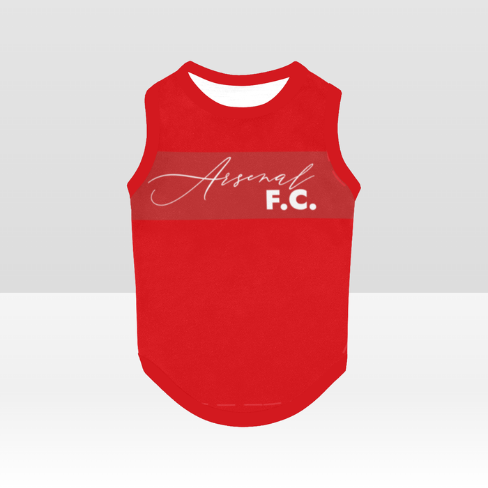 Arsenal FC 25/26 Home Inspired Pet Graphic Tee Shirt (Sizes XS-Small)