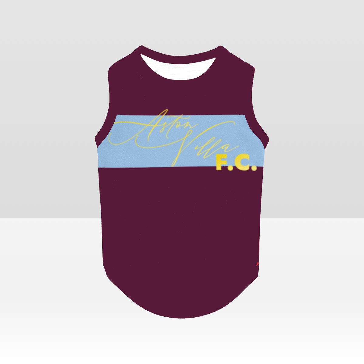 Aston Villa FC 25/26 Home Inspired Graphic Pet Tee Shirt (Size M-2x)