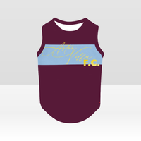 Aston Villa FC 25/26 Home Inspired Graphic Pet Tee Shirt (Size M-2x)