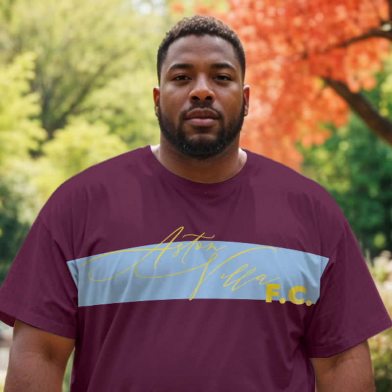 Aston Villa FC 25/26 Home Kit Inspired Unisex Basic T-shirt