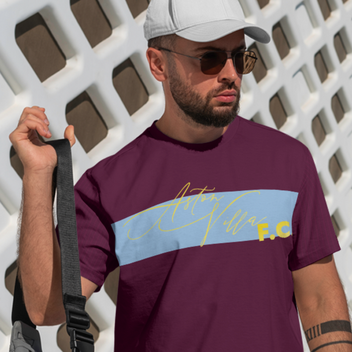 Aston Villa FC 25/26 Home Kit Inspired Unisex Basic T-shirt