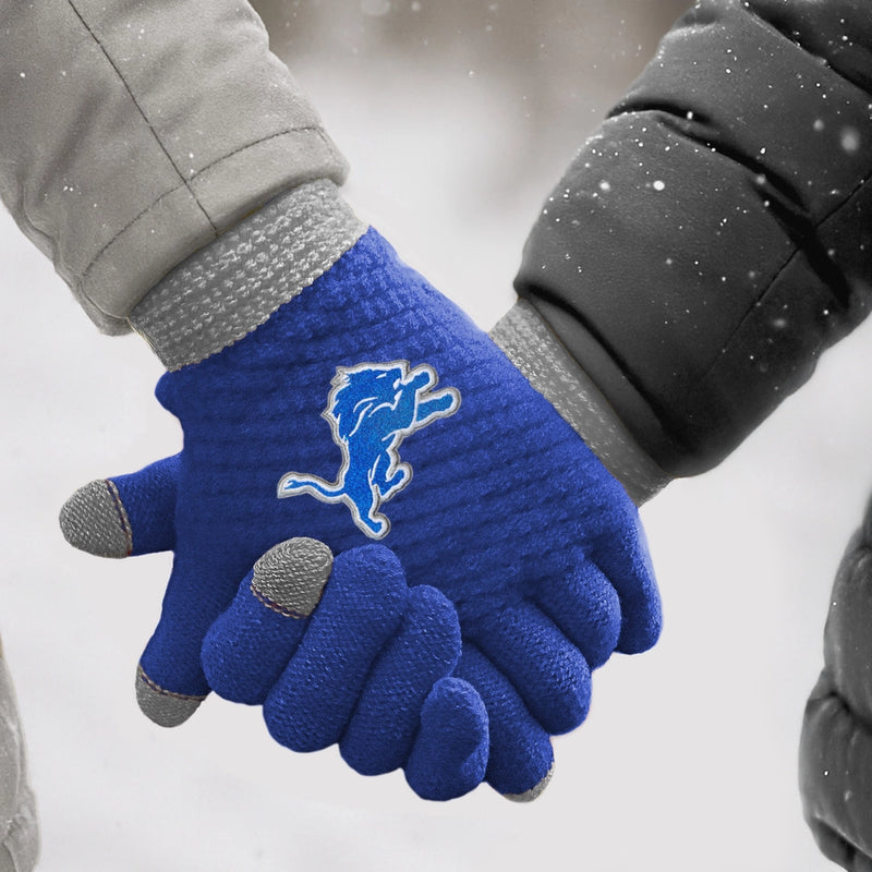 Detroit Lions Waffle Knit Gloves