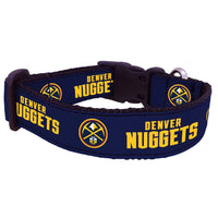 Denver Nuggets Nylon Dog Collar and Leash