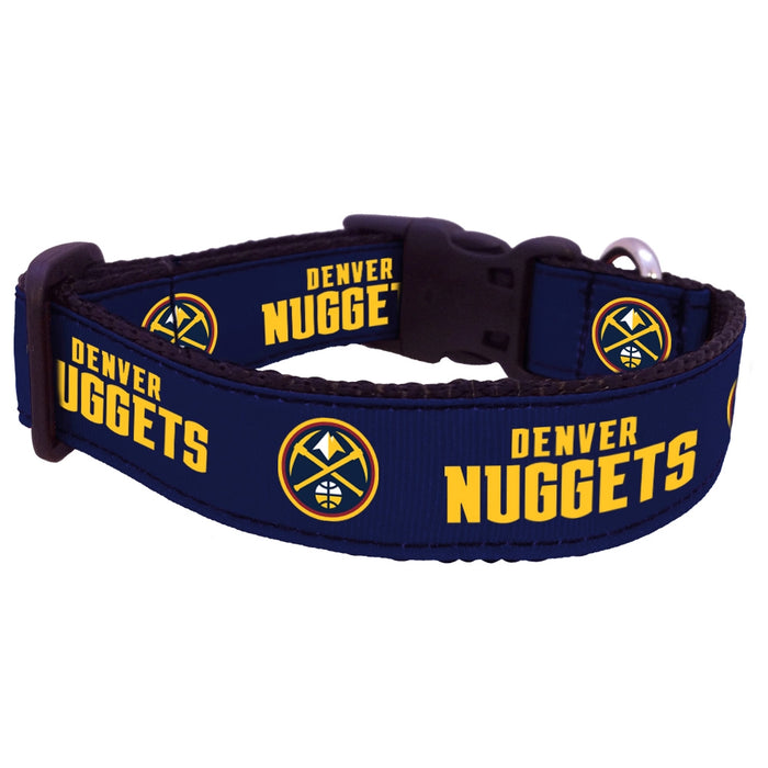 Denver Nuggets Nylon Dog Collar and Leash