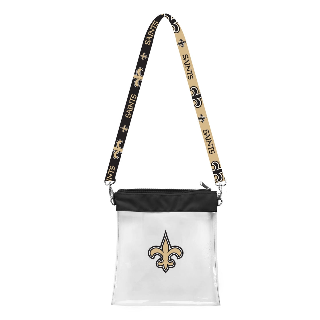 New Orleans Saints Clear Pattern Strap Bag