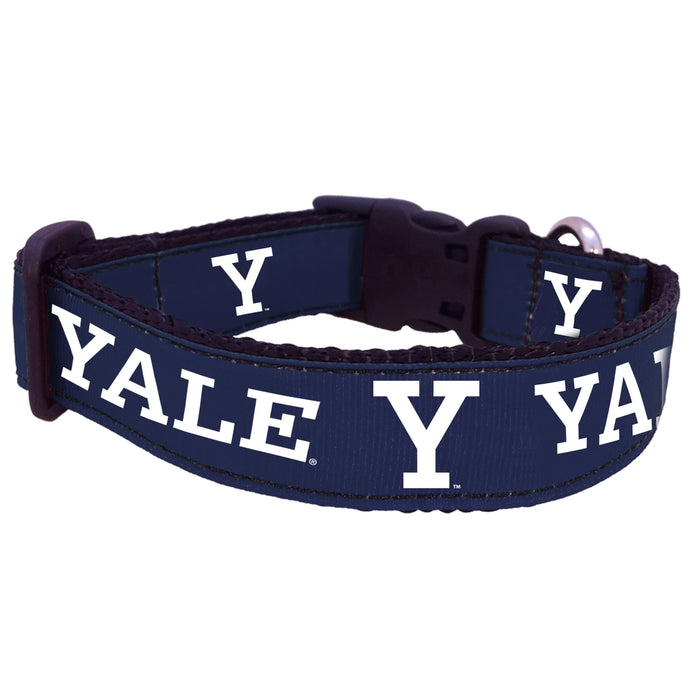 Yale Bulldogs Nylon Dog Collar or Leash