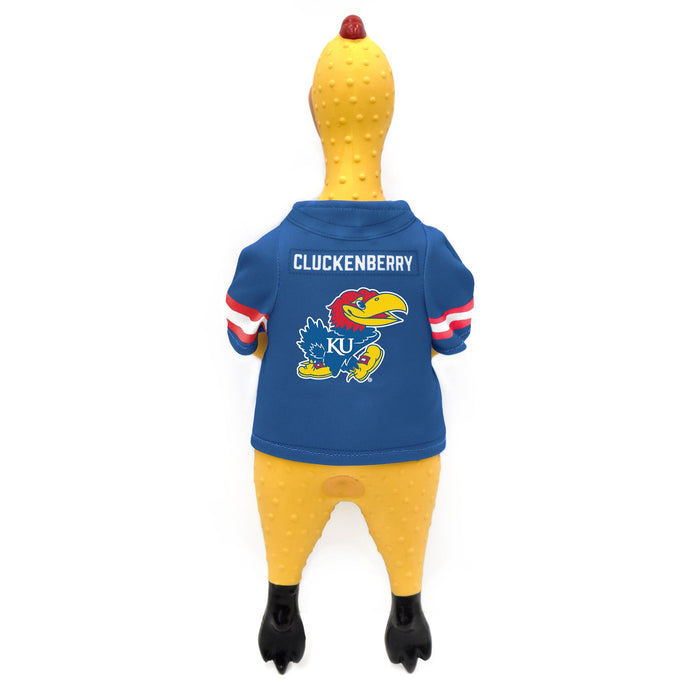 KS Jayhawks Rubber Chicken Pet Toy
