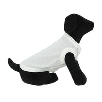 Big Dog White Cotton Sleeveless Pet Shirt