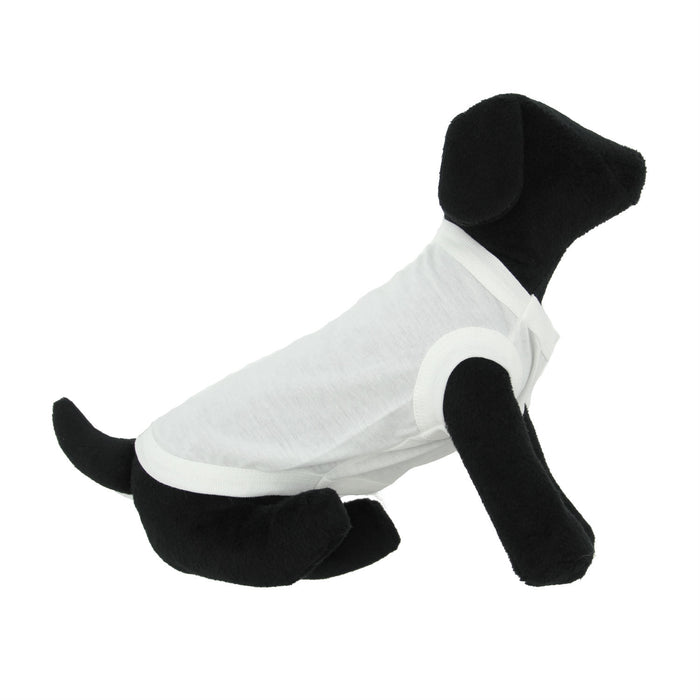 Big Dog White Cotton Sleeveless Pet Shirt